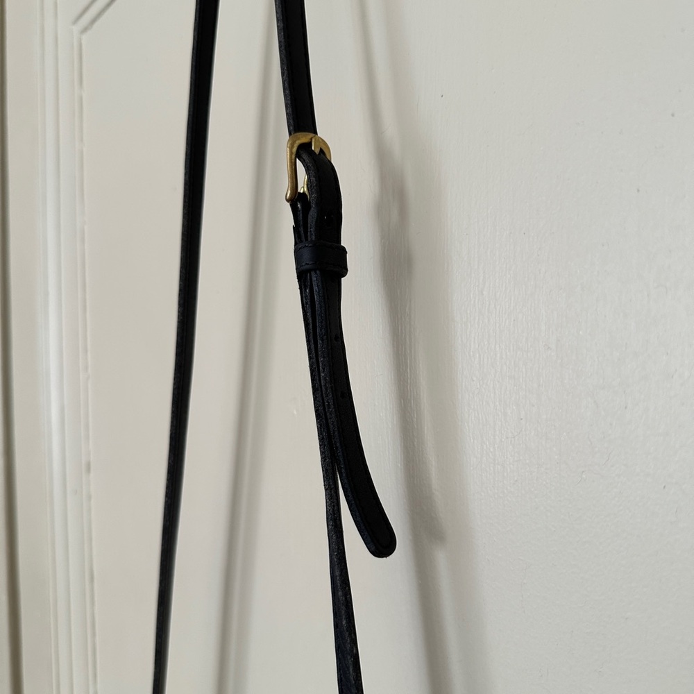 Vintage Black Leather Coach Penny Crossbody Purse - Picture 11 of 15